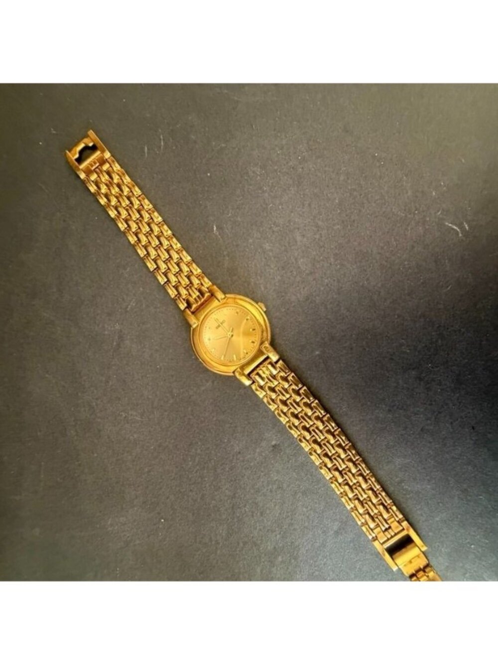 Vintage Womens 1990s Seiko Gold Tone Quartz Watch V701-178 Water Resistant